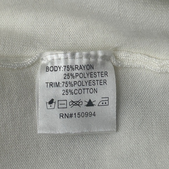 Belldini Top Off White / White Lace Long Sleeve Women's XL New - Picture 13 of 16